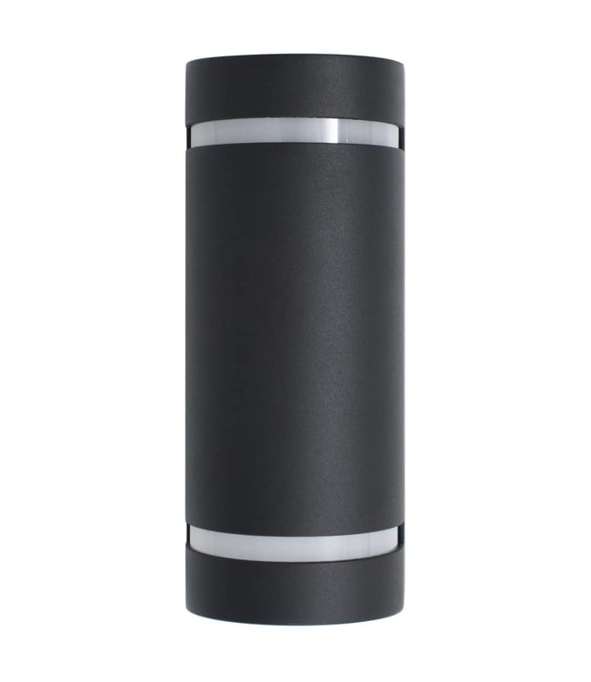 Buitenwandlampen 2 st 35 W halfrond zwart