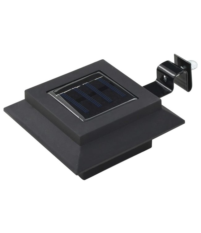 LED-solarlampen vierkant 12 cm zwart 6 st