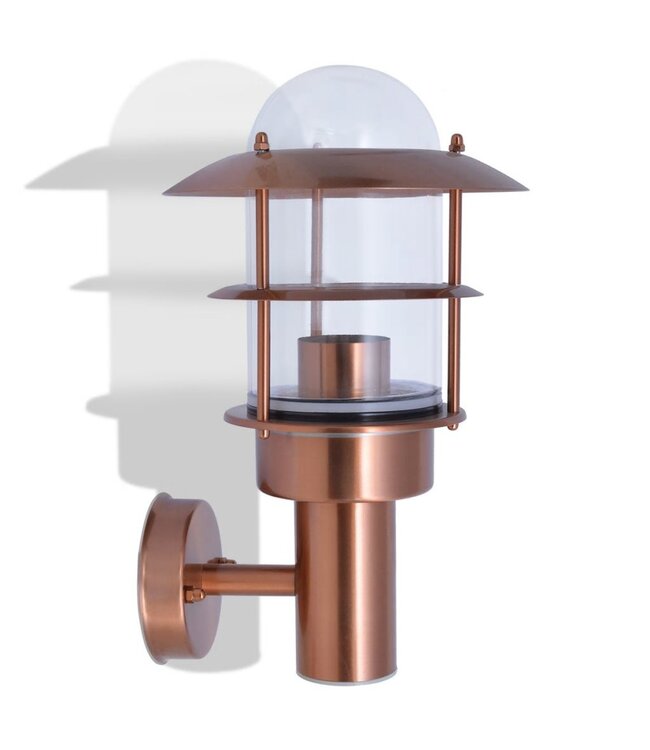 Wandlamp voor buiten koperkleuring roestvrij staal