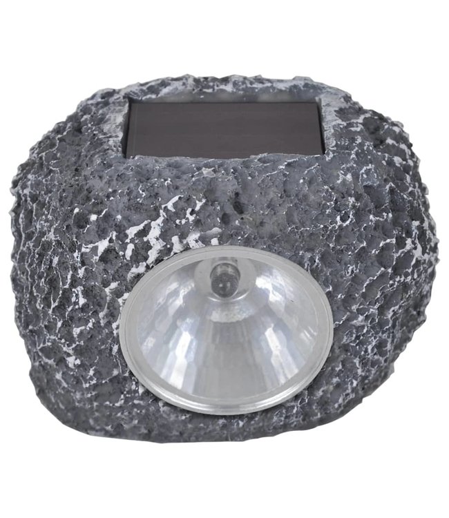 Buitenverlichting zonne-energie LED tuinlamp steenvormig 12 stuks