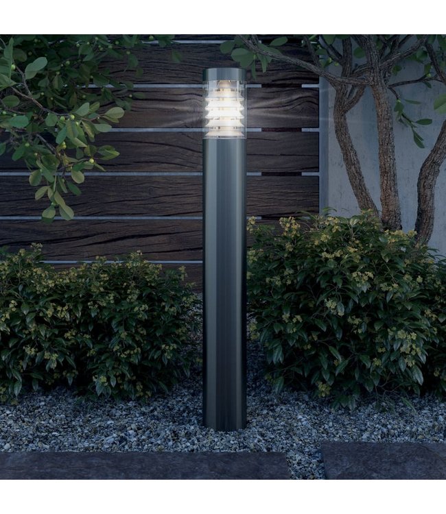 Cilindervormige RVS LED tuinlamp staand model