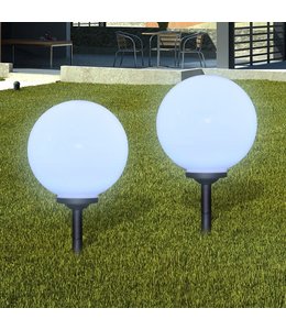 Buitenlampen solar bolvormig 30 cm 2 st