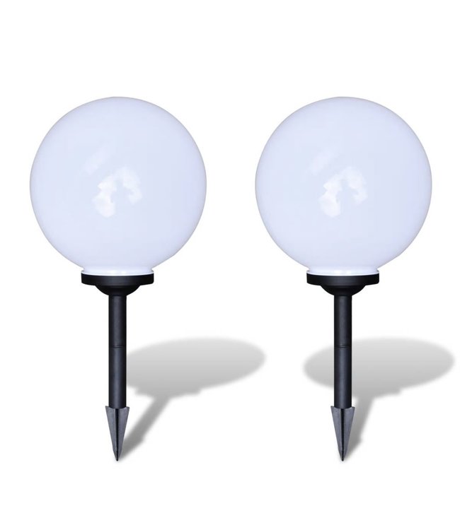 Buitenlampen solar bolvormig 30 cm 2 st