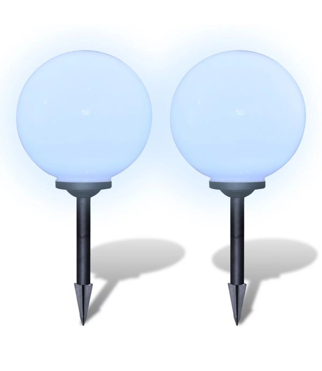 Buitenlampen solar bolvormig 30 cm 2 st