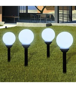 Buitenverlichting op zonne-energie (balvormig) LED 15 cm (4 st)