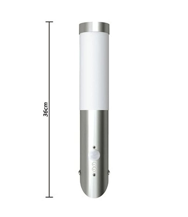 Buitenlamp RVS Enego met sensor