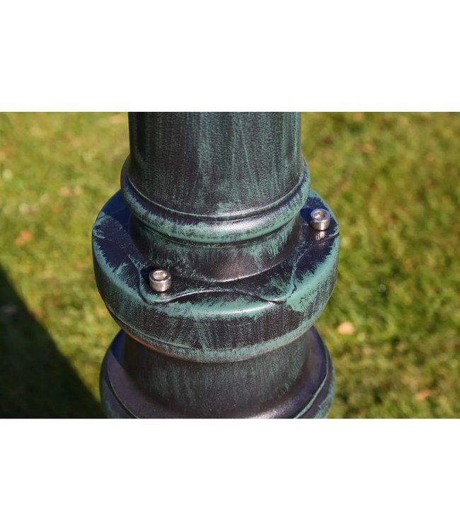 Tuinlantaarn Brighton 3-arms 230 cm donkergroen/zwart