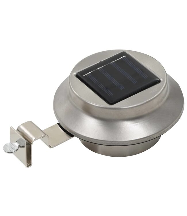 Solarlampen 12 st LED rond 12 cm wit