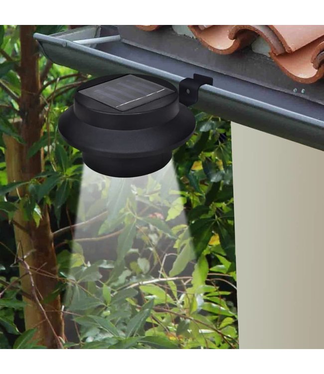 Schuttinglampen 12 st solar LED zwart