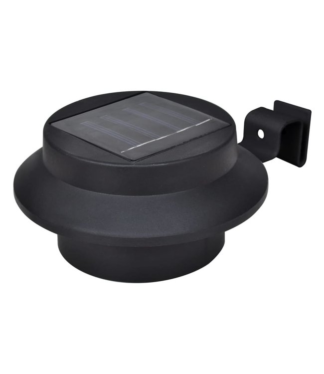 Schuttinglampen 12 st solar LED zwart