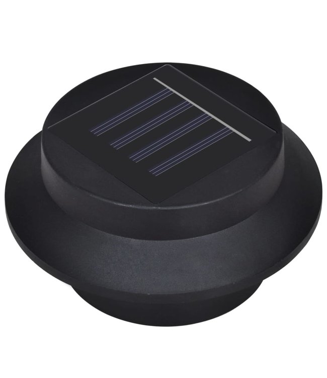 Schuttinglampen 12 st solar LED zwart