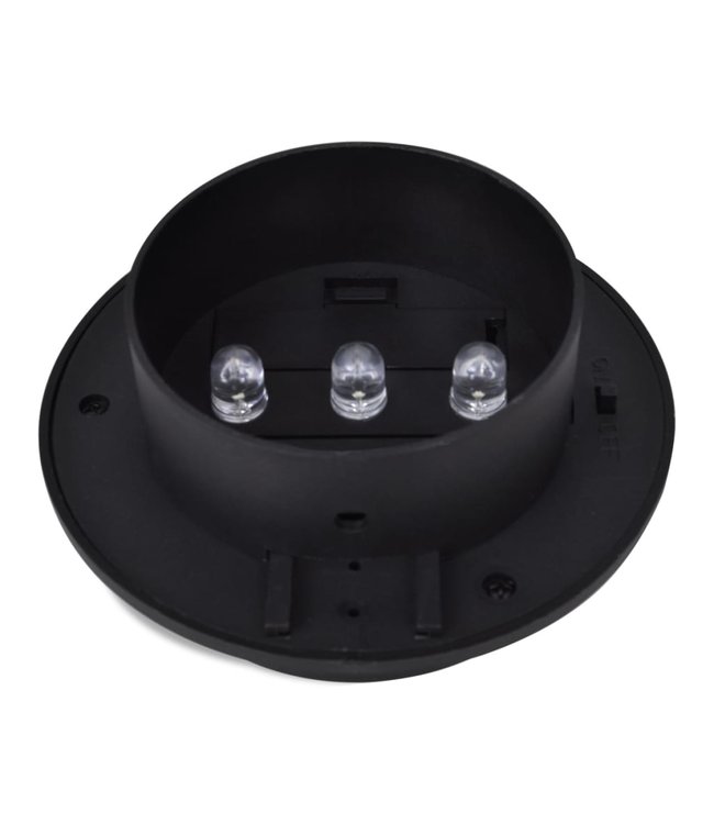 Schuttinglampen 12 st solar LED zwart