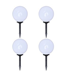 Tuinpadlampen 4 st met grondpin LED 30 cm