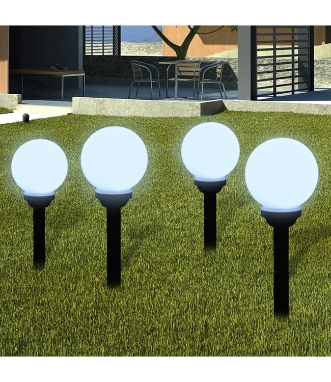 Tuinpadlampen 8 st met grondpin LED 15 cm