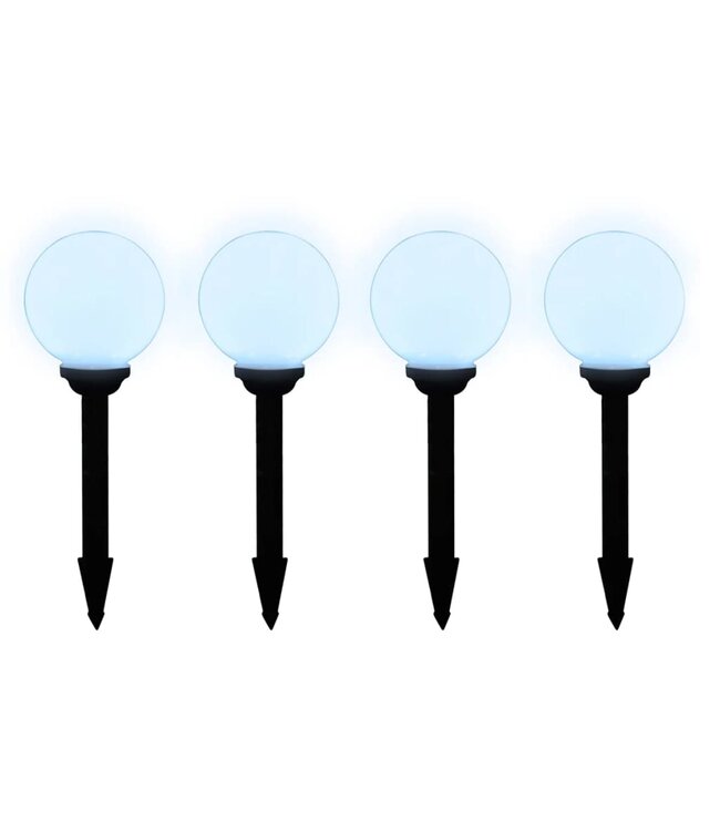 Tuinpadlampen 8 st met grondpin LED 15 cm