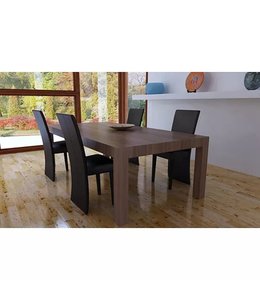 Eetkamerstoelen 4 st kunstleer donkerbruin