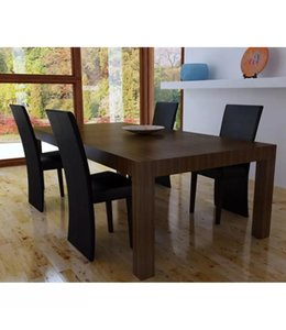 Eetkamerstoelen 4 st kunstleer zwart