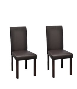 Eetkamerstoelen 2 st kunstleer bruin