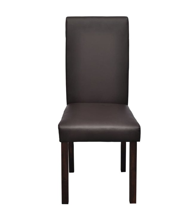 Eetkamerstoelen 2 st kunstleer bruin