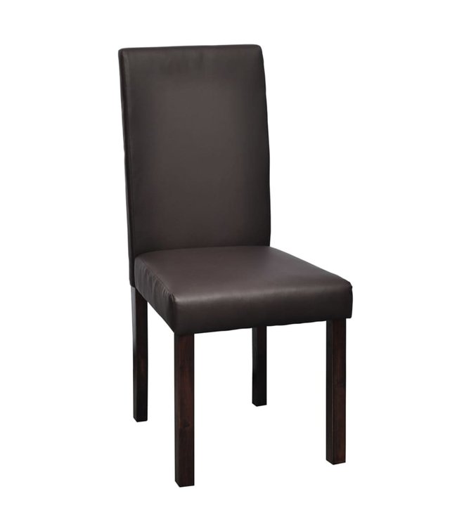 Eetkamerstoelen 2 st kunstleer bruin