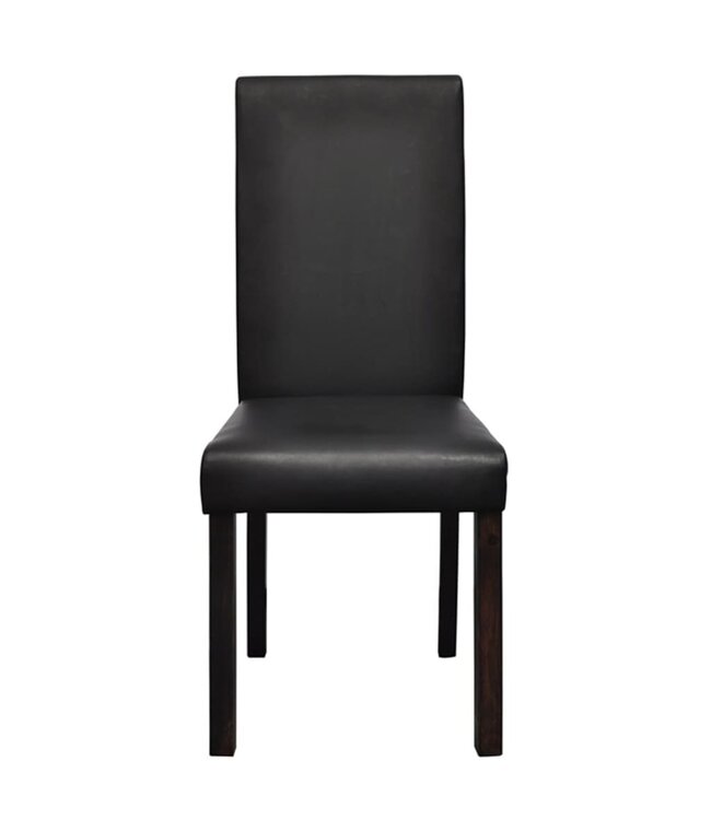 Eetkamerstoelen 2 st kunstleer zwart