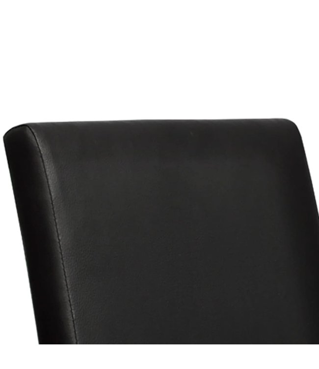 Eetkamerstoelen 2 st kunstleer zwart