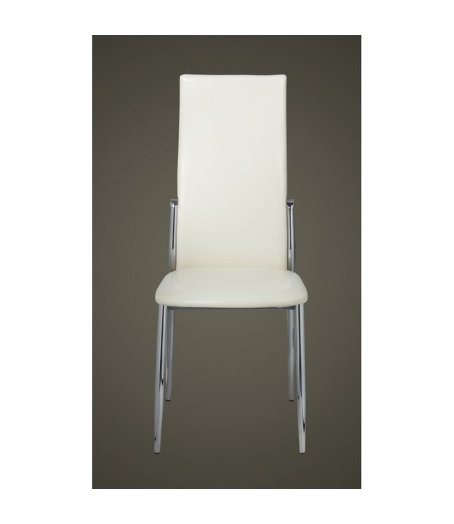 Eetkamerstoelen 2 st kunstleer wit