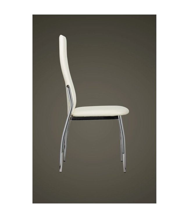 Eetkamerstoelen 2 st kunstleer wit