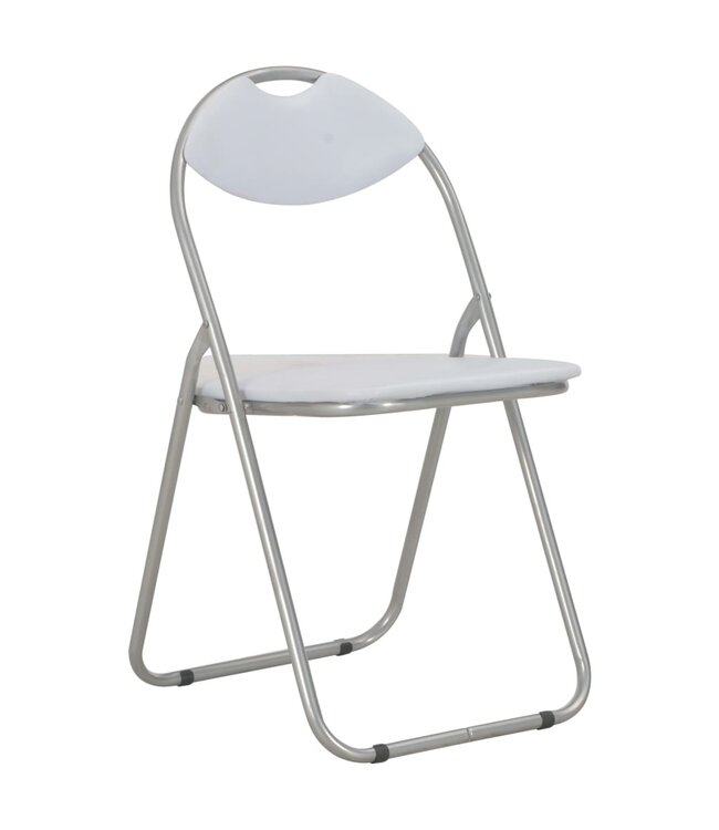 Eetkamerstoelen inklapbaar 6 st kunstleer wit