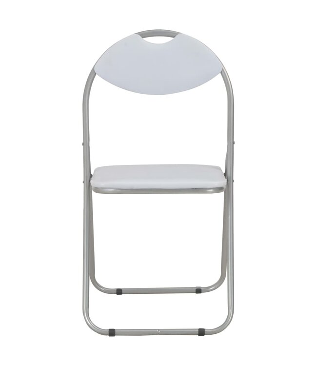 Eetkamerstoelen inklapbaar 6 st kunstleer wit