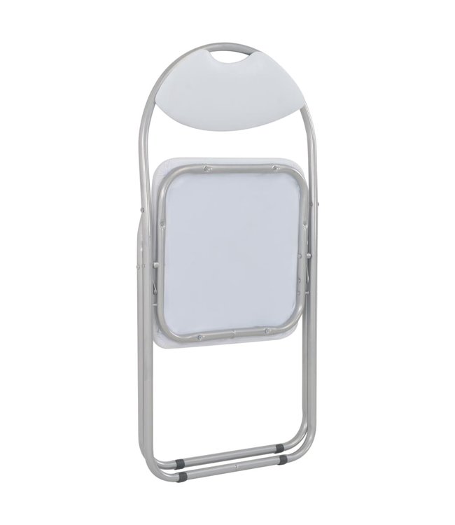 Eetkamerstoelen inklapbaar 6 st kunstleer wit