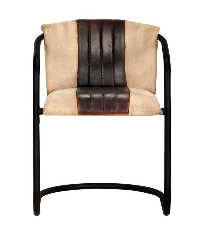 Eetkamerstoelen 2 st echt leer bruin