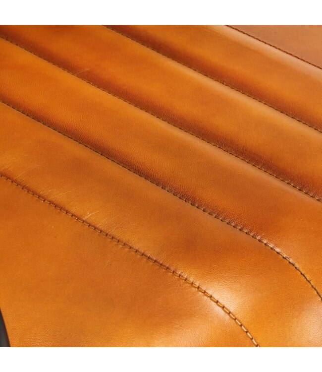 Eetkamerstoelen 2 st echt leer tan