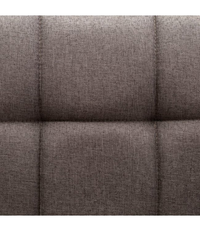 Eetkamerstoelen draaibaar 2 st stof taupe