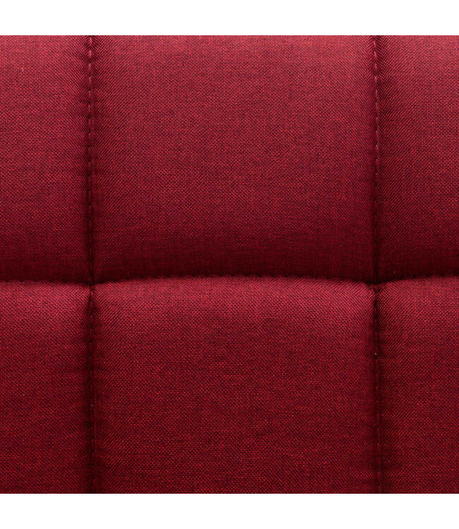 Eetkamerstoelen draaibaar 2 st stof wijnrood