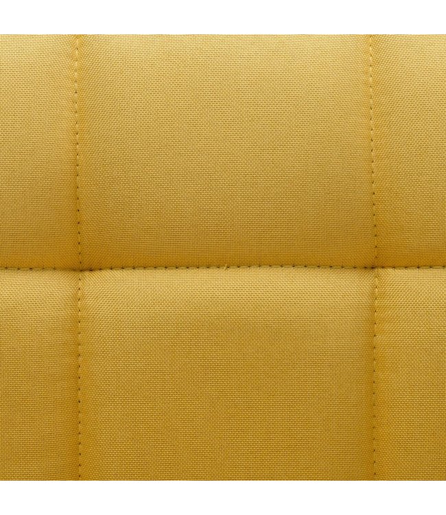 Eetkamerstoelen draaibaar 2 st stof geel