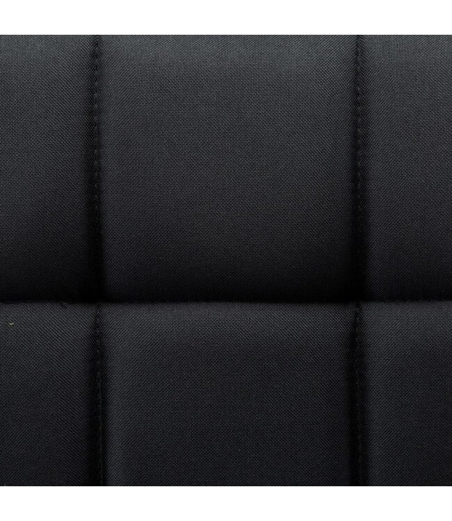 Eetkamerstoelen draaibaar 2 st stof zwart