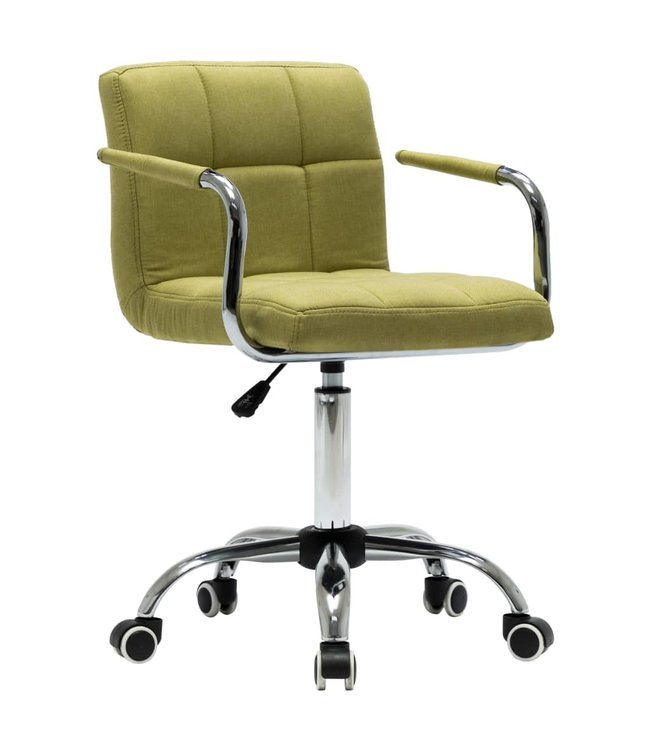 Eetkamerstoelen draaibaar 2 st stof groen