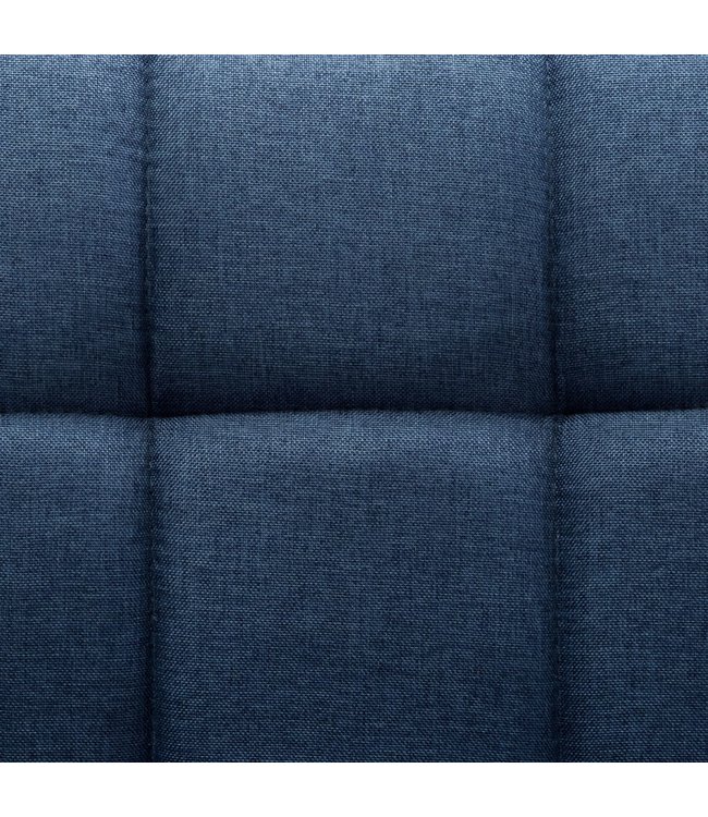 Eetkamerstoelen draaibaar 2 st stof blauw