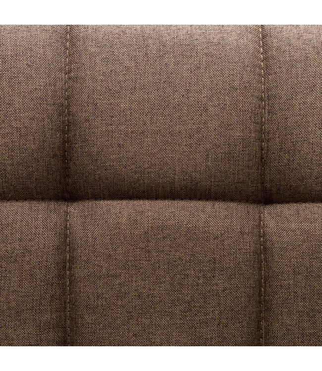 Eetkamerstoelen draaibaar 2 st stof bruin