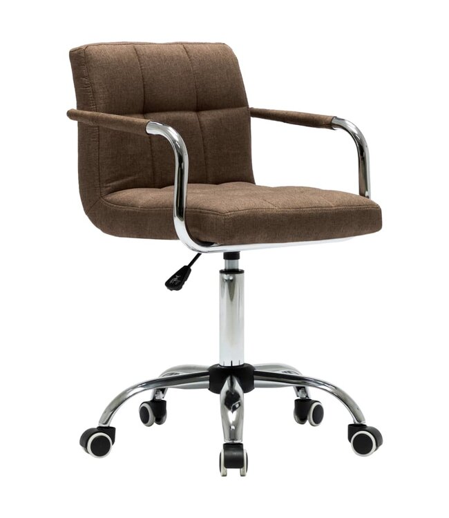 Eetkamerstoelen draaibaar 2 st stof bruin