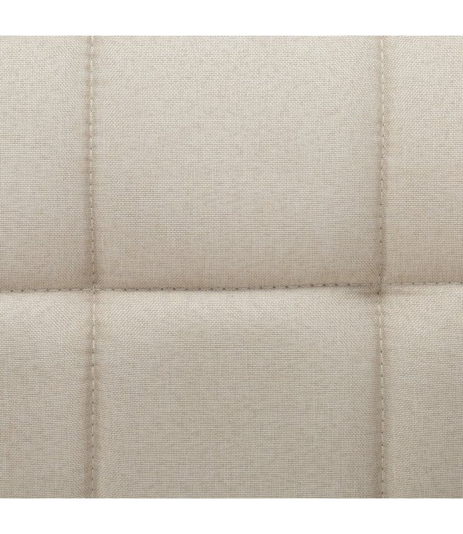 Eetkamerstoelen draaibaar 2 st stof crème