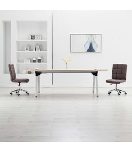 Eetkamerstoelen 2 st stof taupe
