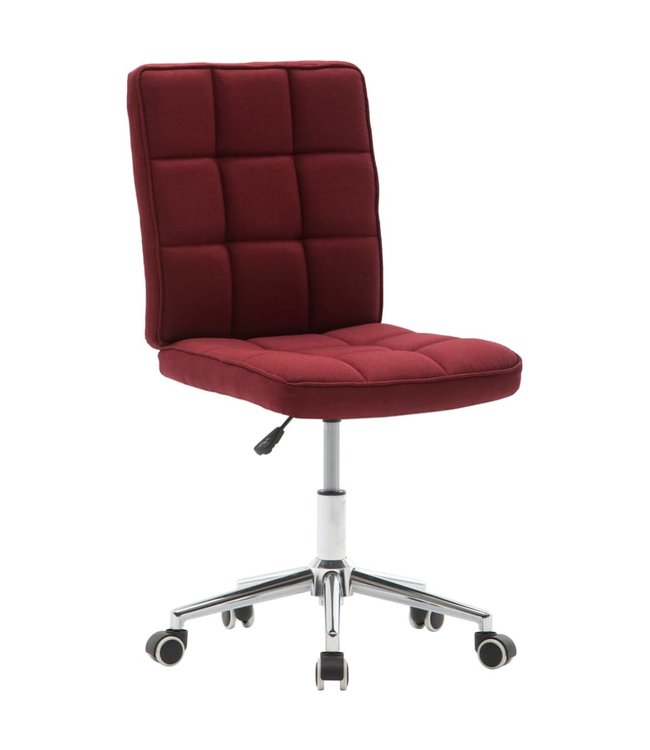 Eetkamerstoelen 2 st stof wijnrood