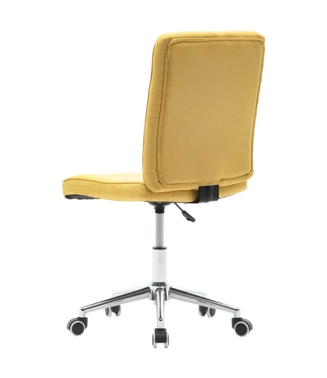 Eetkamerstoelen 2 st stof geel