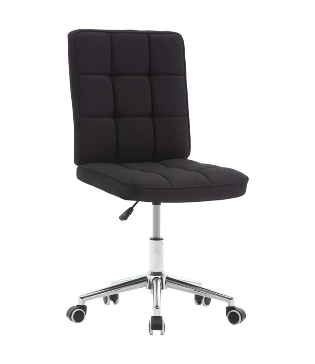 Eetkamerstoelen 2 st stof zwart