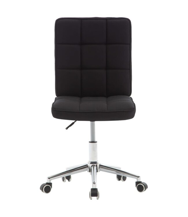 Eetkamerstoelen 2 st stof zwart