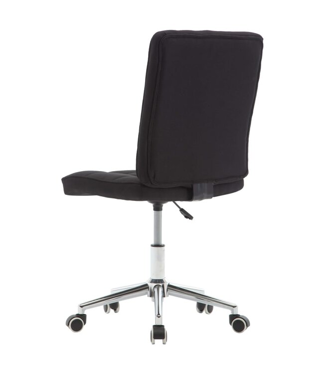 Eetkamerstoelen 2 st stof zwart