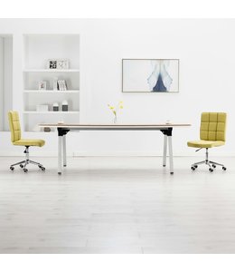 Eetkamerstoelen 2 st stof groen