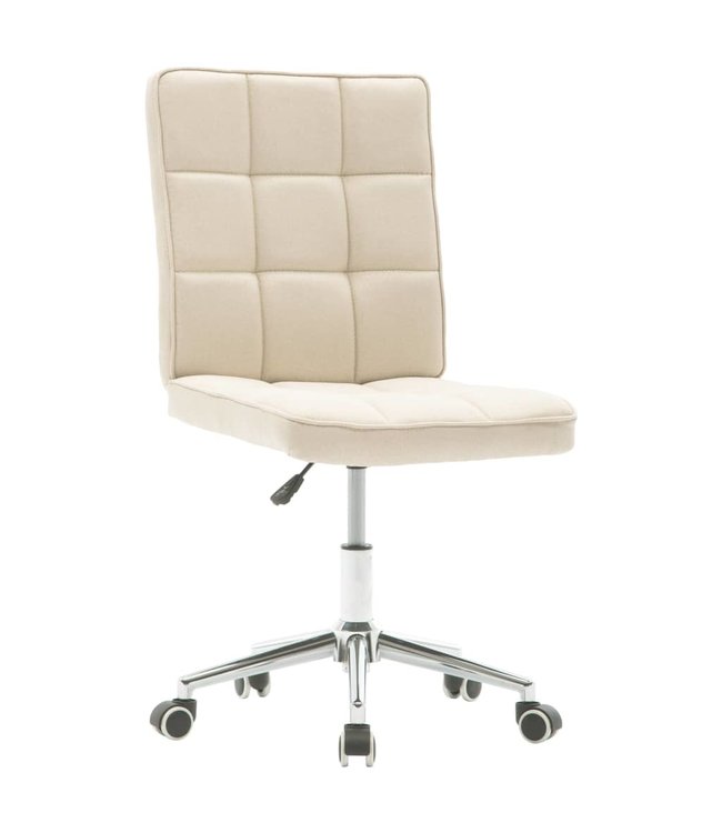 Eetkamerstoelen 2 st stof crème